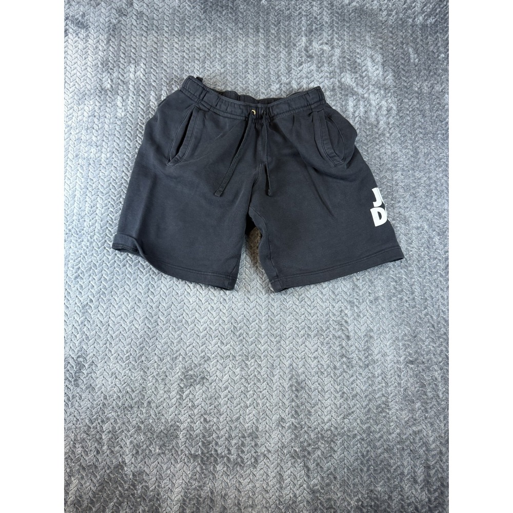 Nike Just Do It Sweat Shorts Mens S Black Fleece Lined Cotton Drawstring Waist
